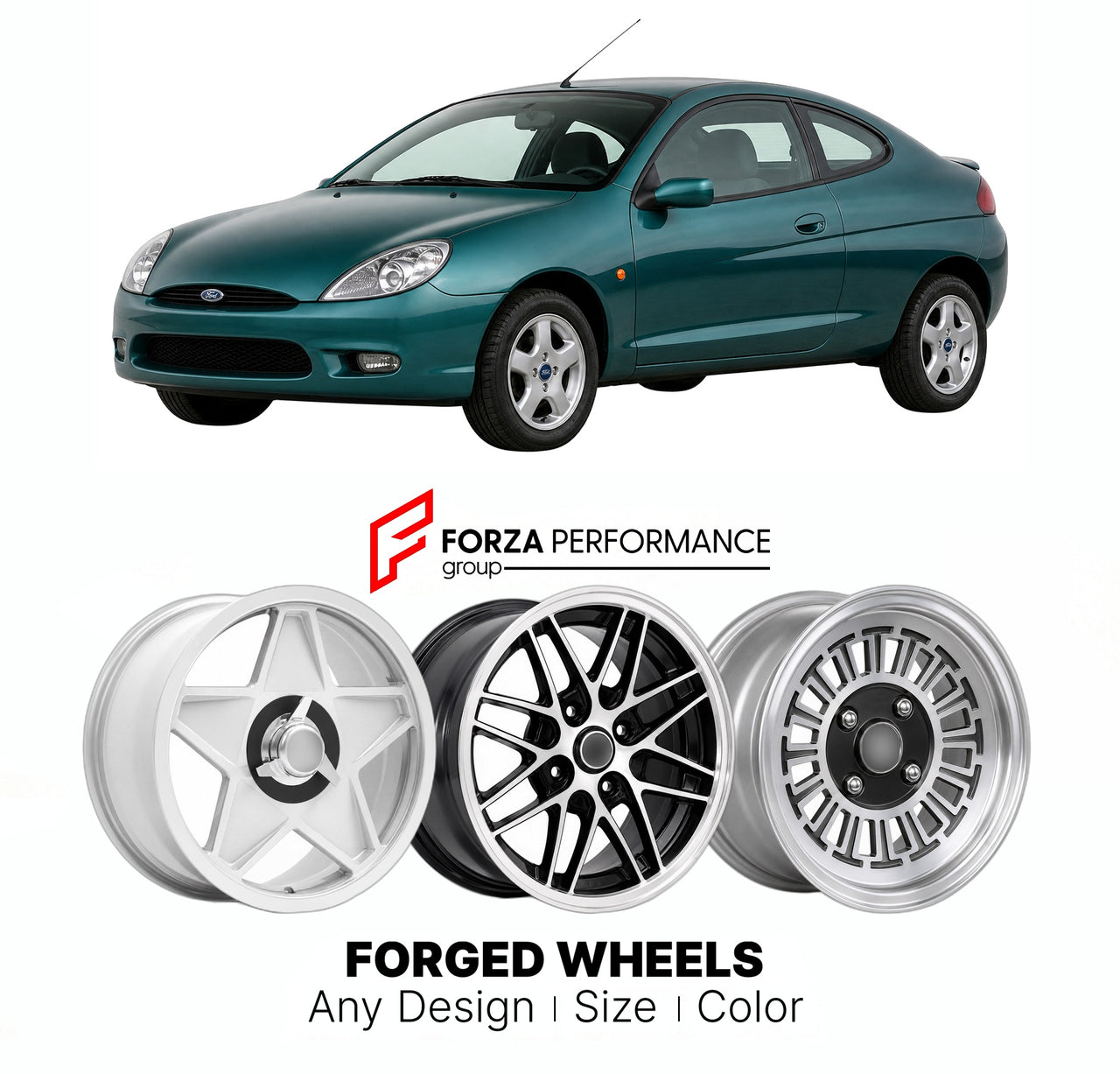 CUSTOM CLASSIC VINTAGE RESTOMOD RETRO OLD SCHOOL FORGED WHEELS RIMS for FORD EUROPE PUMA 1997 - 2002

Custom forged wheels for Ford Europe Puma 1997 - 2002. Classic, vintage, restomod wheel designs made to order in custom sizes, offsets, colors and finishes.

We manufacture premium quality forged wheels rims for Ford Europe Puma 1997 - 2002 in any design, size, color.

THIS WHEEL DESIGN CAN BE CUSTOM-MADE FOR YOUR CAR IN ANY SIZE AND COLOR OPTIONS
Available in monoblock, 2-piece, 3-piece, duoblock, beadlock