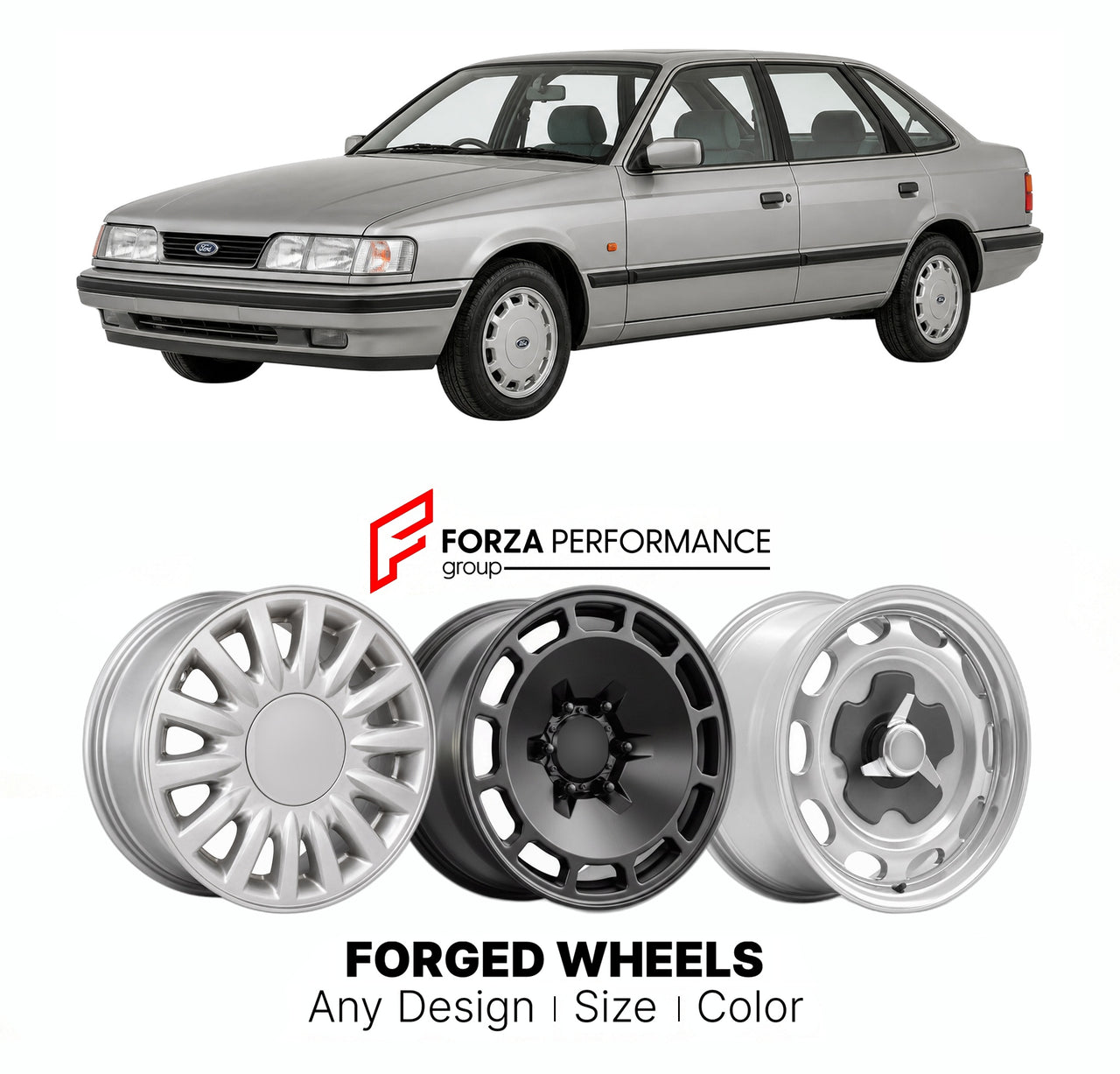 CUSTOM CLASSIC VINTAGE RESTOMOD RETRO OLD SCHOOL FORGED WHEELS RIMS for FORD EUROPE SCORPIO 1985 - 1994

Custom forged wheels for Ford Europe Scorpio 1985 - 1994. Classic, vintage, restomod wheel designs made to order in custom sizes, offsets, colors and finishes.

We manufacture premium quality forged wheels rims for Ford Europe Scorpio 1985 - 1994 in any design, size, color.

THIS WHEEL DESIGN CAN BE CUSTOM-MADE FOR YOUR CAR IN ANY SIZE AND COLOR OPTIONS
Available in monoblock, 2-piece, 3-piece, duoblock,