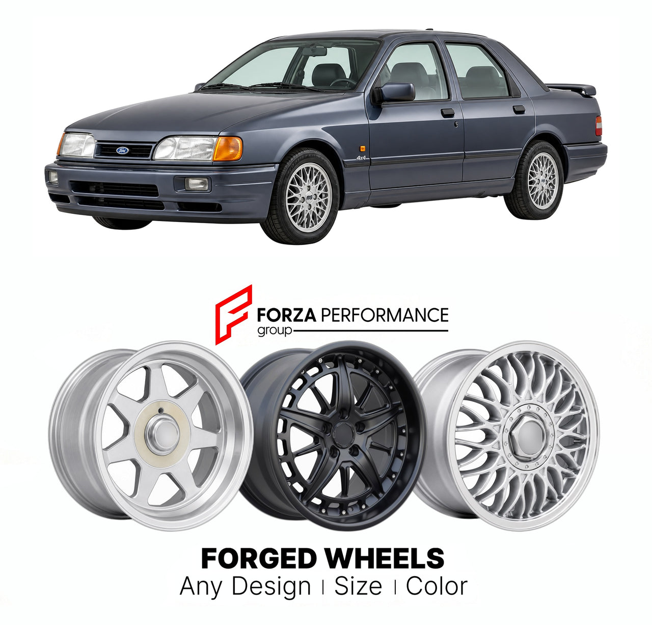 CUSTOM CLASSIC VINTAGE RESTOMOD RETRO OLD SCHOOL FORGED WHEELS RIMS for FORD EUROPE SIERRA SAPPHIRE RS COSWORTH 4X4 1990 - 1992

Custom forged wheels for Ford Europe Sierra Sapphire RS Cosworth 4x4 1990 - 1992. Classic, vintage, restomod wheel designs made to order in custom sizes, offsets, colors and finishes.

We manufacture premium quality forged wheels rims for Ford Europe Sierra Sapphire RS Cosworth 4x4 1990 - 1992 in any design, size, color.

THIS WHEEL DESIGN CAN BE CUSTOM-MADE FOR YOUR CAR IN ANY SI