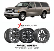 FORGED WHEELS RIMS for FORD EXCURSION XLT 2000 - 2005

Custom forged wheels for Ford Excursion XLT 2000 - 2005. Made-to-order monoblock, 2-piece and 3-piece rims in custom sizes, offsets, colors and finishes with guaranteed fitment.

We manufacture premium quality forged wheels rims for Ford Excursion XLT 2000 - 2005 in any design, size, color.

THIS WHEEL DESIGN CAN BE CUSTOM-MADE FOR YOUR CAR IN ANY SIZE AND COLOR OPTIONS
Available in monoblock, 2-piece, 3-piece, duoblock, beadlock
3D wheel renderings are
