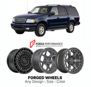 FORGED WHEELS RIMS for FORD EXPEDITION LIMITED 1997+

Custom forged wheels for Ford Expedition Limited 1997+. Made-to-order monoblock, 2-piece and 3-piece rims in custom sizes, offsets, colors and finishes with guaranteed fitment.

We manufacture premium quality forged wheels rims for Ford Expedition Limited 1997+ in any design, size, color.

THIS WHEEL DESIGN CAN BE CUSTOM-MADE FOR YOUR CAR IN ANY SIZE AND COLOR OPTIONS
Available in monoblock, 2-piece, 3-piece, duoblock, beadlock
3D wheel renderings are pr
