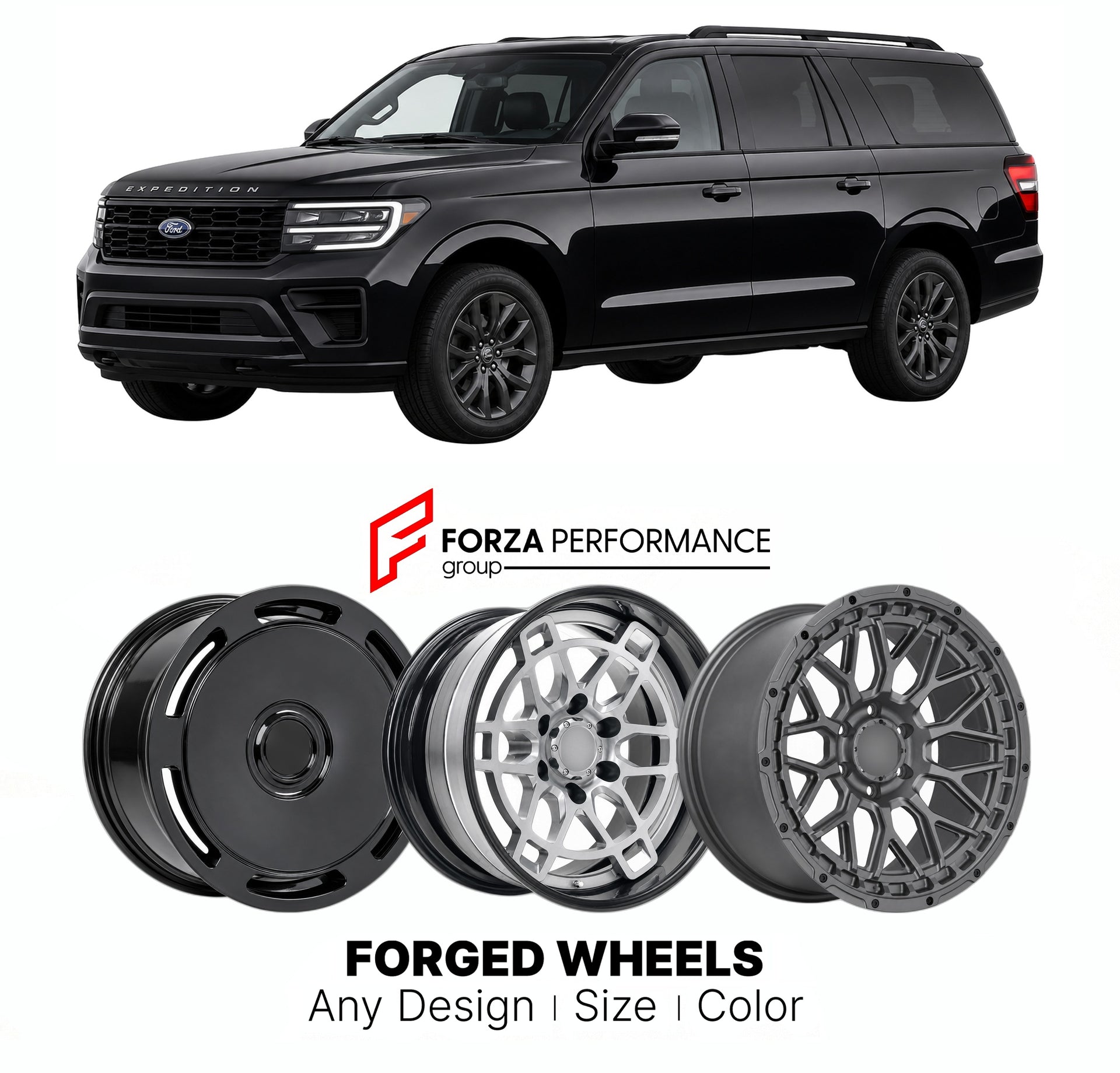 FORGED WHEELS RIMS for FORD EXPEDITION STEALTH PERFORMANCE 1997+

Custom forged wheels for Ford Expedition Stealth Performance 1997+. Made-to-order monoblock, 2-piece and 3-piece rims in custom sizes, offsets, colors and finishes with guaranteed fitment.

We manufacture premium quality forged wheels rims for Ford Expedition Stealth Performance 1997+ in any design, size, color.

THIS WHEEL DESIGN CAN BE CUSTOM-MADE FOR YOUR CAR IN ANY SIZE AND COLOR OPTIONS
Available in monoblock, 2-piece, 3-piece, duoblock,