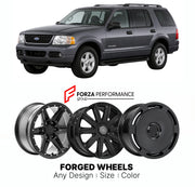 FORGED WHEELS RIMS for FORD EXPLORER 2006 - 2010

Custom forged wheels for Ford Explorer 2006 - 2010. Made-to-order monoblock, 2-piece and 3-piece rims in custom sizes, offsets, colors and finishes with guaranteed fitment.

We manufacture premium quality forged wheels rims for Ford Explorer 2006 - 2010 in any design, size, color.

THIS WHEEL DESIGN CAN BE CUSTOM-MADE FOR YOUR CAR IN ANY SIZE AND COLOR OPTIONS
Available in monoblock, 2-piece, 3-piece, duoblock, beadlock
3D wheel renderings are provided accor