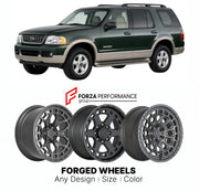 FORGED WHEELS RIMS for FORD EXPLORER EDDIE BAUER 2002 - 2019

Custom forged wheels for Ford Explorer Eddie Bauer 2002 - 2019. Made-to-order monoblock, 2-piece and 3-piece rims in custom sizes, offsets, colors and finishes with guaranteed fitment.

We manufacture premium quality forged wheels rims for Ford Explorer Eddie Bauer 2002 - 2019 in any design, size, color.

THIS WHEEL DESIGN CAN BE CUSTOM-MADE FOR YOUR CAR IN ANY SIZE AND COLOR OPTIONS
Available in monoblock, 2-piece, 3-piece, duoblock, beadlock
3D