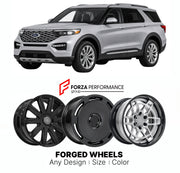 FORGED WHEELS RIMS for FORD EXPLORER PLATINUM 2020+

Custom forged wheels for Ford Explorer Platinum 2020+. Made-to-order monoblock, 2-piece and 3-piece rims in custom sizes, offsets, colors and finishes with guaranteed fitment.

We manufacture premium quality forged wheels rims for Ford Explorer Platinum 2020+ in any design, size, color.

THIS WHEEL DESIGN CAN BE CUSTOM-MADE FOR YOUR CAR IN ANY SIZE AND COLOR OPTIONS
Available in monoblock, 2-piece, 3-piece, duoblock, beadlock
3D wheel renderings are provi