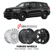 FORGED WHEELS RIMS for FORD EXPLORER POLICE INTERCEPTOR UTILITY 2020+

Custom forged wheels for Ford Explorer Police Interceptor Utility 2020+. Made-to-order monoblock, 2-piece and 3-piece rims in custom sizes, offsets, colors and finishes with guaranteed fitment.

We manufacture premium quality forged wheels rims for Ford Explorer Police Interceptor Utility 2020+ in any design, size, color.

THIS WHEEL DESIGN CAN BE CUSTOM-MADE FOR YOUR CAR IN ANY SIZE AND COLOR OPTIONS
Available in monoblock, 2-piece, 3-p