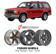 FORGED WHEELS RIMS for FORD EXPLORER SPORT 1991 - 2001

Custom forged wheels for Ford Explorer Sport 1991 - 2001. Made-to-order monoblock, 2-piece and 3-piece rims in custom sizes, offsets, colors and finishes with guaranteed fitment.

We manufacture premium quality forged wheels rims for Ford Explorer Sport 1991 - 2001 in any design, size, color.

THIS WHEEL DESIGN CAN BE CUSTOM-MADE FOR YOUR CAR IN ANY SIZE AND COLOR OPTIONS
Available in monoblock, 2-piece, 3-piece, duoblock, beadlock
3D wheel renderings 