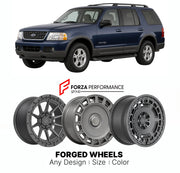 FORGED WHEELS RIMS for FORD EXPLORER XLT 2002 - 2019

Custom forged wheels for Ford Explorer XLT 2002 - 2019. Made-to-order monoblock, 2-piece and 3-piece rims in custom sizes, offsets, colors and finishes with guaranteed fitment.

We manufacture premium quality forged wheels rims for Ford Explorer XLT 2002 - 2019 in any design, size, color.

THIS WHEEL DESIGN CAN BE CUSTOM-MADE FOR YOUR CAR IN ANY SIZE AND COLOR OPTIONS
Available in monoblock, 2-piece, 3-piece, duoblock, beadlock
3D wheel renderings are pr