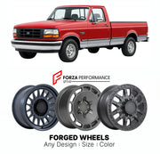 FORGED WHEELS RIMS for FORD F-150 1992 - 1996

Custom forged wheels for Ford F-150 1992 - 1996. Made-to-order monoblock, 2-piece and 3-piece rims in custom sizes, offsets, colors and finishes with guaranteed fitment.

We manufacture premium quality forged wheels rims for Ford F-150 1992 - 1996 in any design, size, color.

THIS WHEEL DESIGN CAN BE CUSTOM-MADE FOR YOUR CAR IN ANY SIZE AND COLOR OPTIONS
Available in monoblock, 2-piece, 3-piece, duoblock, beadlock
3D wheel renderings are provided according to t