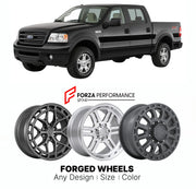 FORGED WHEELS RIMS for FORD F-150 FX4 2004 - 2008

Custom forged wheels for Ford F-150 FX4 2004 - 2008. Made-to-order monoblock, 2-piece and 3-piece rims in custom sizes, offsets, colors and finishes with guaranteed fitment.

We manufacture premium quality forged wheels rims for Ford F-150 FX4 2004 - 2008 in any design, size, color.

THIS WHEEL DESIGN CAN BE CUSTOM-MADE FOR YOUR CAR IN ANY SIZE AND COLOR OPTIONS
Available in monoblock, 2-piece, 3-piece, duoblock, beadlock
3D wheel renderings are provided ac