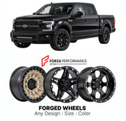 FORGED WHEELS RIMS for FORD F-150 HARLEY-DAVIDSON EDITION 2015 - 2020

Custom forged wheels for Ford F-150 Harley-Davidson Edition 2015 - 2020. Made-to-order monoblock, 2-piece and 3-piece rims in custom sizes, offsets, colors and finishes with guaranteed fitment.

We manufacture premium quality forged wheels rims for Ford F-150 Harley-Davidson Edition 2015 - 2020 in any design, size, color.

THIS WHEEL DESIGN CAN BE CUSTOM-MADE FOR YOUR CAR IN ANY SIZE AND COLOR OPTIONS
Available in monoblock, 2-piece, 3-p