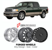 FORGED WHEELS RIMS for FORD F-150 KING RANCH ONWARD LUXURY TRIM 2001+

Custom forged wheels for Ford F-150 King Ranch Onward Luxury Trim 2001+. Made-to-order monoblock, 2-piece and 3-piece rims in custom sizes, offsets, colors and finishes with guaranteed fitment.

We manufacture premium quality forged wheels rims for Ford F-150 King Ranch Onward Luxury Trim 2001+ in any design, size, color.

THIS WHEEL DESIGN CAN BE CUSTOM-MADE FOR YOUR CAR IN ANY SIZE AND COLOR OPTIONS
Available in monoblock, 2-piece, 3-p