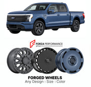 FORGED WHEELS RIMS for FORD F-150 LIGHTNING ELECTRIC PICKUP 2022+

Custom forged wheels for Ford F-150 Lightning Electric Pickup 2022+. Made-to-order monoblock, 2-piece and 3-piece rims in custom sizes, offsets, colors and finishes with guaranteed fitment.

We manufacture premium quality forged wheels rims for Ford F-150 Lightning Electric Pickup 2022+ in any design, size, color.

THIS WHEEL DESIGN CAN BE CUSTOM-MADE FOR YOUR CAR IN ANY SIZE AND COLOR OPTIONS
Available in monoblock, 2-piece, 3-piece, duoblo
