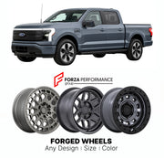 FORGED WHEELS RIMS for FORD F-150 LIGHTNING FLASH EV 2022+

Custom forged wheels for Ford F-150 Lightning Flash EV 2022+. Made-to-order monoblock, 2-piece and 3-piece rims in custom sizes, offsets, colors and finishes with guaranteed fitment.

We manufacture premium quality forged wheels rims for Ford F-150 Lightning Flash EV 2022+ in any design, size, color.

THIS WHEEL DESIGN CAN BE CUSTOM-MADE FOR YOUR CAR IN ANY SIZE AND COLOR OPTIONS
Available in monoblock, 2-piece, 3-piece, duoblock, beadlock
3D wheel