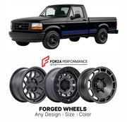 FORGED WHEELS RIMS for FORD F-150 NITE 1992 - 1996

Custom forged wheels for Ford F-150 Nite 1992 - 1996. Made-to-order monoblock, 2-piece and 3-piece rims in custom sizes, offsets, colors and finishes with guaranteed fitment.

We manufacture premium quality forged wheels rims for Ford F-150 Nite 1992 - 1996 in any design, size, color.

THIS WHEEL DESIGN CAN BE CUSTOM-MADE FOR YOUR CAR IN ANY SIZE AND COLOR OPTIONS
Available in monoblock, 2-piece, 3-piece, duoblock, beadlock
3D wheel renderings are provided