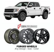 FORGED WHEELS RIMS for FORD F-150 SVT RAPTOR 2009 - 2014

Custom forged wheels for Ford F-150 SVT Raptor 2009 - 2014. Made-to-order monoblock, 2-piece and 3-piece rims in custom sizes, offsets, colors and finishes with guaranteed fitment.

We manufacture premium quality forged wheels rims for Ford F-150 SVT Raptor 2009 - 2014 in any design, size, color.

THIS WHEEL DESIGN CAN BE CUSTOM-MADE FOR YOUR CAR IN ANY SIZE AND COLOR OPTIONS
Available in monoblock, 2-piece, 3-piece, duoblock, beadlock
3D wheel rende