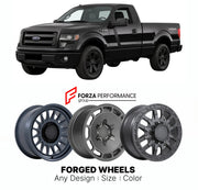 FORGED WHEELS RIMS for FORD F-150 TREMOR 2009 - 2014

Custom forged wheels for Ford F-150 Tremor 2009 - 2014. Made-to-order monoblock, 2-piece and 3-piece rims in custom sizes, offsets, colors and finishes with guaranteed fitment.

We manufacture premium quality forged wheels rims for Ford F-150 Tremor 2009 - 2014 in any design, size, color.

THIS WHEEL DESIGN CAN BE CUSTOM-MADE FOR YOUR CAR IN ANY SIZE AND COLOR OPTIONS
Available in monoblock, 2-piece, 3-piece, duoblock, beadlock
3D wheel renderings are pr