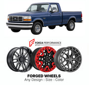 FORGED WHEELS RIMS for FORD F-150 XLT 1992 - 1996

Custom forged wheels for Ford F-150 XLT 1992 - 1996. Made-to-order monoblock, 2-piece and 3-piece rims in custom sizes, offsets, colors and finishes with guaranteed fitment.

We manufacture premium quality forged wheels rims for Ford F-150 XLT 1992 - 1996 in any design, size, color.

THIS WHEEL DESIGN CAN BE CUSTOM-MADE FOR YOUR CAR IN ANY SIZE AND COLOR OPTIONS
Available in monoblock, 2-piece, 3-piece, duoblock, beadlock
3D wheel renderings are provided ac