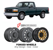 FORGED WHEELS RIMS for FORD F-150 XL 1997 - 2003

Custom forged wheels for Ford F-150 XL 1997 - 2003. Made-to-order monoblock, 2-piece and 3-piece rims in custom sizes, offsets, colors and finishes with guaranteed fitment.

We manufacture premium quality forged wheels rims for Ford F-150 XL 1997 - 2003 in any design, size, color.

THIS WHEEL DESIGN CAN BE CUSTOM-MADE FOR YOUR CAR IN ANY SIZE AND COLOR OPTIONS
Available in monoblock, 2-piece, 3-piece, duoblock, beadlock
3D wheel renderings are provided accor