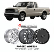 FORGED WHEELS RIMS for FORD F-250 1999 - 2024

Custom forged wheels for Ford F-250 1999 - 2024. Made-to-order monoblock, 2-piece and 3-piece rims in custom sizes, offsets, colors and finishes with guaranteed fitment.

We manufacture premium quality forged wheels rims for Ford F-250 1999 - 2024 in any design, size, color.

THIS WHEEL DESIGN CAN BE CUSTOM-MADE FOR YOUR CAR IN ANY SIZE AND COLOR OPTIONS
Available in monoblock, 2-piece, 3-piece, duoblock, beadlock
3D wheel renderings are provided according to t