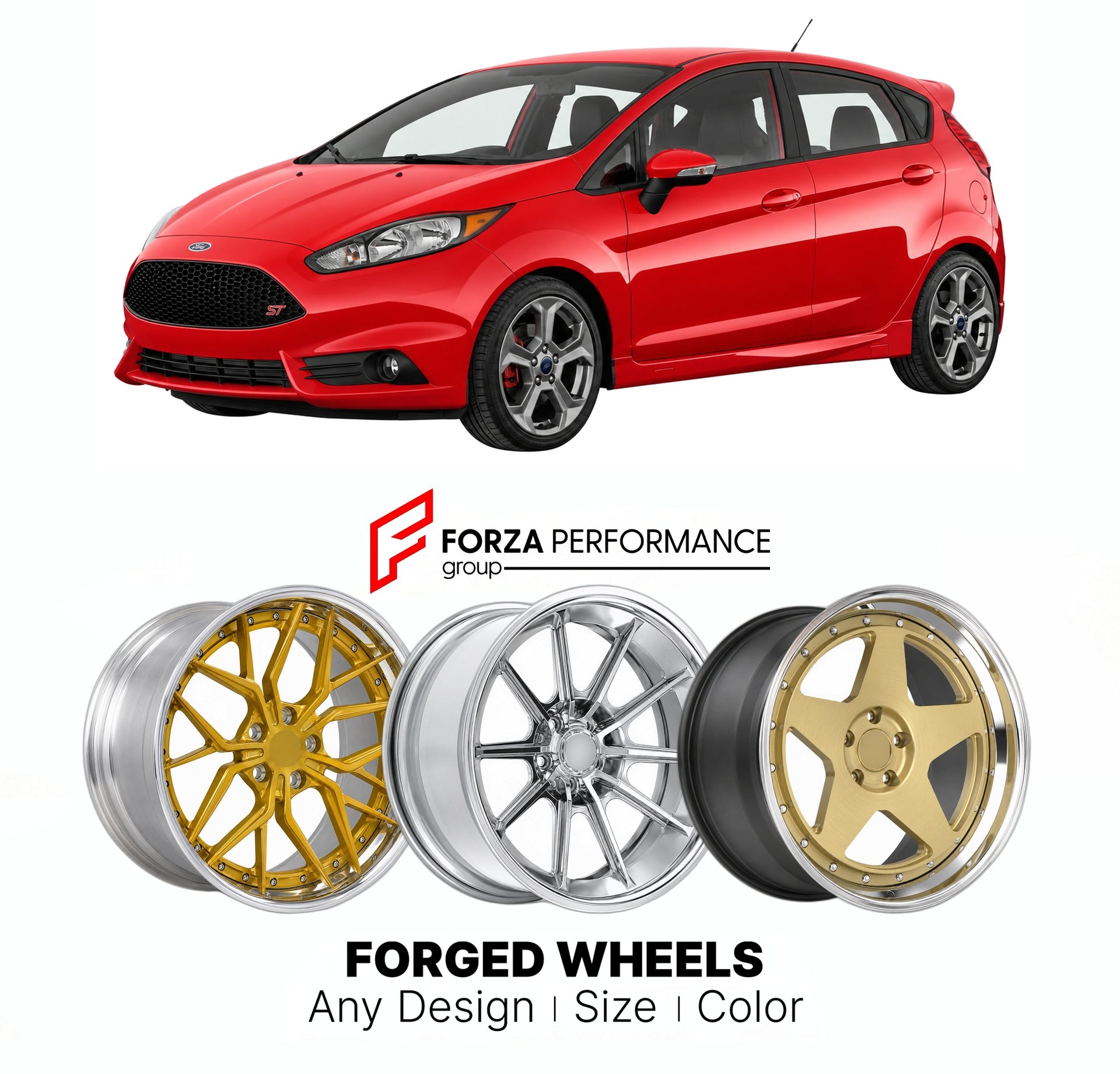 FORGED WHEELS RIMS for FORD FIESTA ST US MARKET 2014 - 2019

Custom forged wheels for Ford Fiesta ST US Market 2014 - 2019. Made-to-order monoblock, 2-piece and 3-piece rims in custom sizes, offsets, colors and finishes with guaranteed fitment.

We manufacture premium quality forged wheels rims for Ford Fiesta ST US Market 2014 - 2019 in any design, size, color.

THIS WHEEL DESIGN CAN BE CUSTOM-MADE FOR YOUR CAR IN ANY SIZE AND COLOR OPTIONS
Available in monoblock, 2-piece, 3-piece, duoblock, beadlock
3D wh
