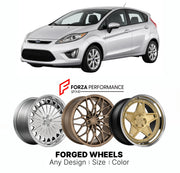 FORGED WHEELS RIMS for FORD FIESTA TITANIUM US 2011 - 2019

Custom forged wheels for Ford Fiesta Titanium US 2011 - 2019. Made-to-order monoblock, 2-piece and 3-piece rims in custom sizes, offsets, colors and finishes with guaranteed fitment.

We manufacture premium quality forged wheels rims for Ford Fiesta Titanium US 2011 - 2019 in any design, size, color.

THIS WHEEL DESIGN CAN BE CUSTOM-MADE FOR YOUR CAR IN ANY SIZE AND COLOR OPTIONS
Available in monoblock, 2-piece, 3-piece, duoblock, beadlock
3D wheel