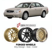 FORGED WHEELS RIMS for FORD FIVE HUNDRED LIMITED 2005 - 2007

Custom forged wheels for Ford Five Hundred Limited 2005 - 2007. Made-to-order monoblock, 2-piece and 3-piece rims in custom sizes, offsets, colors and finishes with guaranteed fitment.

We manufacture premium quality forged wheels rims for Ford Five Hundred Limited 2005 - 2007 in any design, size, color.

THIS WHEEL DESIGN CAN BE CUSTOM-MADE FOR YOUR CAR IN ANY SIZE AND COLOR OPTIONS
Available in monoblock, 2-piece, 3-piece, duoblock, beadlock
3D