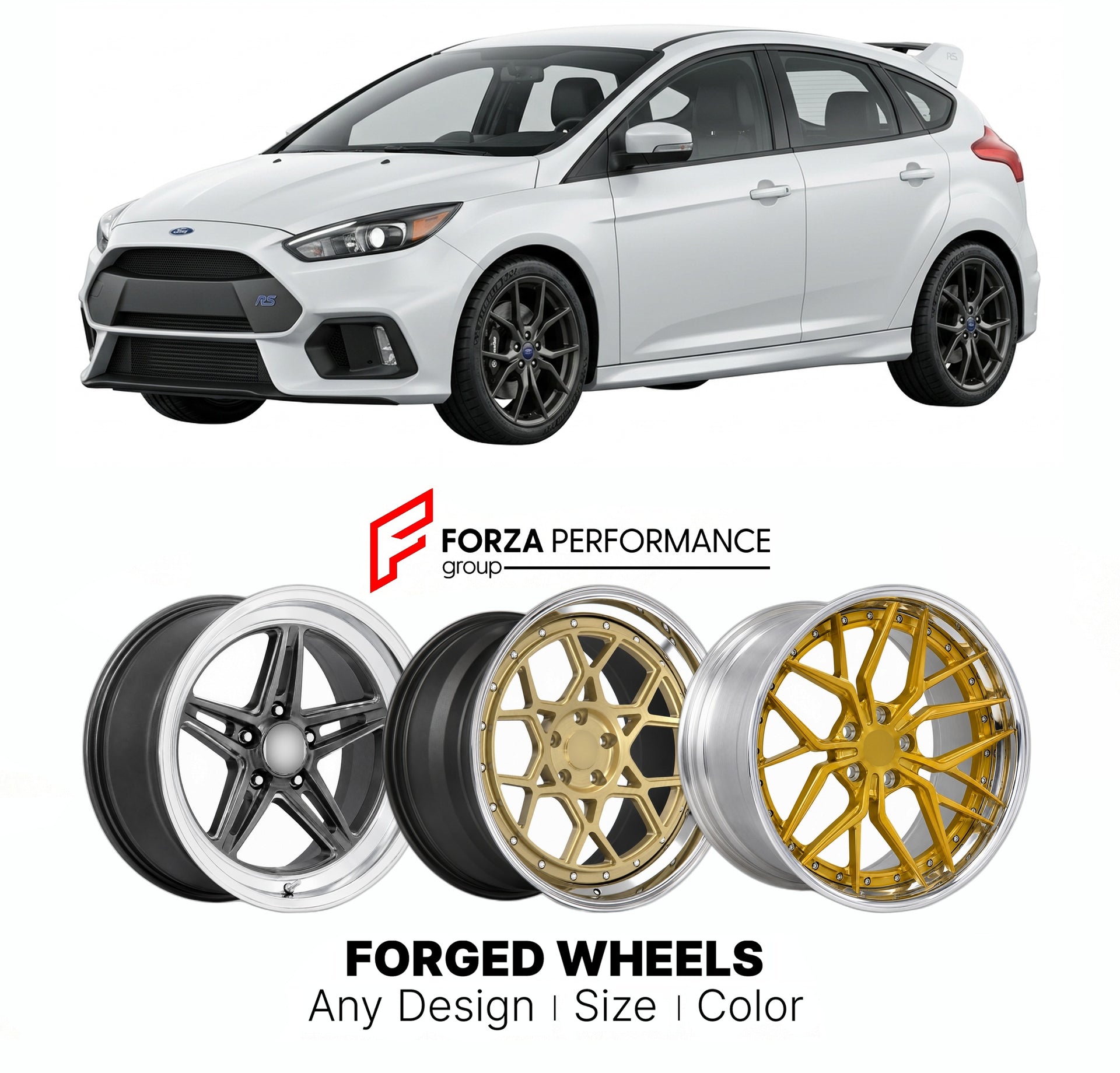 FORGED WHEELS RIMS for FORD FOCUS RS 2016 - 2018

Custom forged wheels for Ford Focus RS 2016 - 2018. Made-to-order monoblock, 2-piece and 3-piece rims in custom sizes, offsets, colors and finishes with guaranteed fitment.

We manufacture premium quality forged wheels rims for Ford Focus RS 2016 - 2018 in any design, size, color.

THIS WHEEL DESIGN CAN BE CUSTOM-MADE FOR YOUR CAR IN ANY SIZE AND COLOR OPTIONS
Available in monoblock, 2-piece, 3-piece, duoblock, beadlock
3D wheel renderings are provided accor