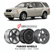 FORGED WHEELS RIMS for FORD FREESTYLE 2005 - 2007

Custom forged wheels for Ford Freestyle 2005 - 2007. Made-to-order monoblock, 2-piece and 3-piece rims in custom sizes, offsets, colors and finishes with guaranteed fitment.

We manufacture premium quality forged wheels rims for Ford Freestyle 2005 - 2007 in any design, size, color.

THIS WHEEL DESIGN CAN BE CUSTOM-MADE FOR YOUR CAR IN ANY SIZE AND COLOR OPTIONS
Available in monoblock, 2-piece, 3-piece, duoblock, beadlock
3D wheel renderings are provided ac