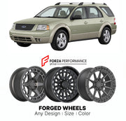 FORGED WHEELS RIMS for FORD FREESTYLE LIMITED 2005 - 2007

Custom forged wheels for Ford Freestyle Limited 2005 - 2007. Made-to-order monoblock, 2-piece and 3-piece rims in custom sizes, offsets, colors and finishes with guaranteed fitment.

We manufacture premium quality forged wheels rims for Ford Freestyle Limited 2005 - 2007 in any design, size, color.

THIS WHEEL DESIGN CAN BE CUSTOM-MADE FOR YOUR CAR IN ANY SIZE AND COLOR OPTIONS
Available in monoblock, 2-piece, 3-piece, duoblock, beadlock
3D wheel re