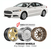 FORGED WHEELS RIMS for FORD FUSION 2013 - 2020

Custom forged wheels for Ford Fusion 2013 - 2020. Made-to-order monoblock, 2-piece and 3-piece rims in custom sizes, offsets, colors and finishes with guaranteed fitment.

We manufacture premium quality forged wheels rims for Ford Fusion 2013 - 2020 in any design, size, color.

THIS WHEEL DESIGN CAN BE CUSTOM-MADE FOR YOUR CAR IN ANY SIZE AND COLOR OPTIONS
Available in monoblock, 2-piece, 3-piece, duoblock, beadlock
3D wheel renderings are provided according t