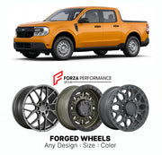 FORGED WHEELS RIMS for FORD MAVERICK 2022+

Custom forged wheels for Ford Maverick 2022+. Made-to-order monoblock, 2-piece and 3-piece rims in custom sizes, offsets, colors and finishes with guaranteed fitment.

We manufacture premium quality forged wheels rims for Ford Maverick 2022+ in any design, size, color.

THIS WHEEL DESIGN CAN BE CUSTOM-MADE FOR YOUR CAR IN ANY SIZE AND COLOR OPTIONS
Available in monoblock, 2-piece, 3-piece, duoblock, beadlock
3D wheel renderings are provided according to the exact 