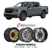 FORGED WHEELS RIMS for FORD MAVERICK TREMOR 2022+

Custom forged wheels for Ford Maverick Tremor 2022+. Made-to-order monoblock, 2-piece and 3-piece rims in custom sizes, offsets, colors and finishes with guaranteed fitment.

We manufacture premium quality forged wheels rims for Ford Maverick Tremor 2022+ in any design, size, color.

THIS WHEEL DESIGN CAN BE CUSTOM-MADE FOR YOUR CAR IN ANY SIZE AND COLOR OPTIONS
Available in monoblock, 2-piece, 3-piece, duoblock, beadlock
3D wheel renderings are provided ac