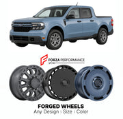 FORGED WHEELS RIMS for FORD MAVERICK XLT HYBRID 2022+

Custom forged wheels for Ford Maverick XLT Hybrid 2022+. Made-to-order monoblock, 2-piece and 3-piece rims in custom sizes, offsets, colors and finishes with guaranteed fitment.

We manufacture premium quality forged wheels rims for Ford Maverick XLT Hybrid 2022+ in any design, size, color.

THIS WHEEL DESIGN CAN BE CUSTOM-MADE FOR YOUR CAR IN ANY SIZE AND COLOR OPTIONS
Available in monoblock, 2-piece, 3-piece, duoblock, beadlock
3D wheel renderings are