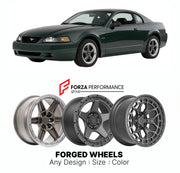 FORGED WHEELS RIMS for FORD MUSTANG BULLITT NEW EDGE 1999 - 2004

Custom forged wheels for Ford Mustang Bullitt New Edge 1999 - 2004. Made-to-order monoblock, 2-piece and 3-piece rims in custom sizes, offsets, colors and finishes with guaranteed fitment.

We manufacture premium quality forged wheels rims for Ford Mustang Bullitt New Edge 1999 - 2004 in any design, size, color.

THIS WHEEL DESIGN CAN BE CUSTOM-MADE FOR YOUR CAR IN ANY SIZE AND COLOR OPTIONS
Available in monoblock, 2-piece, 3-piece, duoblock,