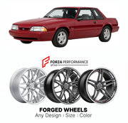 FORGED WHEELS RIMS for FORD MUSTANG FOX BODY 1990 - 1993

Custom forged wheels for Ford Mustang Fox Body 1990 - 1993. Made-to-order monoblock, 2-piece and 3-piece rims in custom sizes, offsets, colors and finishes with guaranteed fitment.

We manufacture premium quality forged wheels rims for Ford Mustang Fox Body 1990 - 1993 in any design, size, color.

THIS WHEEL DESIGN CAN BE CUSTOM-MADE FOR YOUR CAR IN ANY SIZE AND COLOR OPTIONS
Available in monoblock, 2-piece, 3-piece, duoblock, beadlock
3D wheel rende