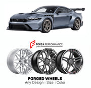 FORGED WHEELS RIMS for FORD MUSTANG GTD S650 2024+

Custom forged wheels for Ford Mustang GTD S650 2024+. Made-to-order monoblock, 2-piece and 3-piece rims in custom sizes, offsets, colors and finishes with guaranteed fitment.

We manufacture premium quality forged wheels rims for Ford Mustang GTD S650 2024+ in any design, size, color.

THIS WHEEL DESIGN CAN BE CUSTOM-MADE FOR YOUR CAR IN ANY SIZE AND COLOR OPTIONS
Available in monoblock, 2-piece, 3-piece, duoblock, beadlock
3D wheel renderings are provided