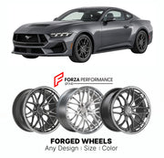 FORGED WHEELS RIMS for FORD MUSTANG GT S650 2024+

Custom forged wheels for Ford Mustang GT S650 2024+. Made-to-order monoblock, 2-piece and 3-piece rims in custom sizes, offsets, colors and finishes with guaranteed fitment.

We manufacture premium quality forged wheels rims for Ford Mustang GT S650 2024+ in any design, size, color.

THIS WHEEL DESIGN CAN BE CUSTOM-MADE FOR YOUR CAR IN ANY SIZE AND COLOR OPTIONS
Available in monoblock, 2-piece, 3-piece, duoblock, beadlock
3D wheel renderings are provided ac