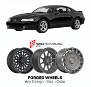 FORGED WHEELS RIMS for FORD MUSTANG MACH 1 NEW EDGE 1999 - 2004

Custom forged wheels for Ford Mustang Mach 1 New Edge 1999 - 2004. Made-to-order monoblock, 2-piece and 3-piece rims in custom sizes, offsets, colors and finishes with guaranteed fitment.

We manufacture premium quality forged wheels rims for Ford Mustang Mach 1 New Edge 1999 - 2004 in any design, size, color.

THIS WHEEL DESIGN CAN BE CUSTOM-MADE FOR YOUR CAR IN ANY SIZE AND COLOR OPTIONS
Available in monoblock, 2-piece, 3-piece, duoblock, be