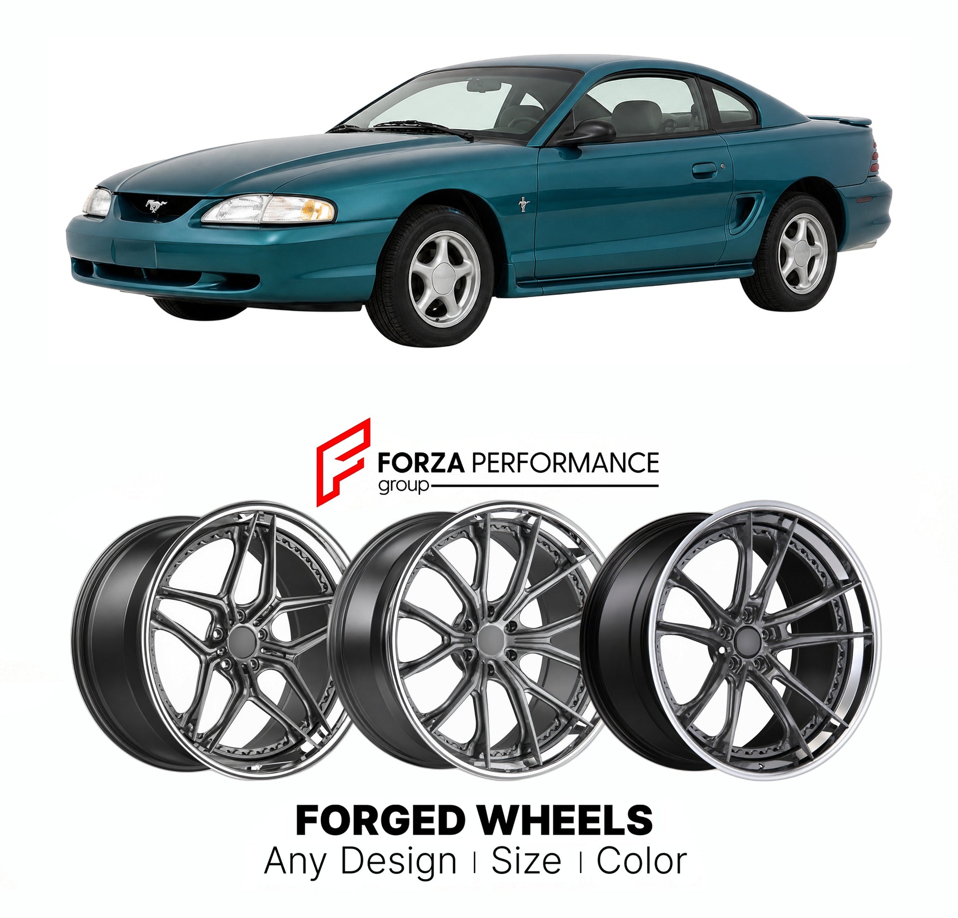 FORGED WHEELS RIMS for FORD MUSTANG SN95 1994 - 1998

Custom forged wheels for Ford Mustang SN95 1994 - 1998. Made-to-order monoblock, 2-piece and 3-piece rims in custom sizes, offsets, colors and finishes with guaranteed fitment.

We manufacture premium quality forged wheels rims for Ford Mustang SN95 1994 - 1998 in any design, size, color.

THIS WHEEL DESIGN CAN BE CUSTOM-MADE FOR YOUR CAR IN ANY SIZE AND COLOR OPTIONS
Available in monoblock, 2-piece, 3-piece, duoblock, beadlock
3D wheel renderings are pr