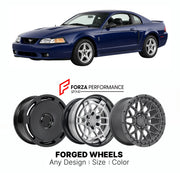 FORGED WHEELS RIMS for FORD MUSTANG SVT COBRA FOX SN95 NEW EDGE 1993 - 2004

Custom forged wheels for Ford Mustang SVT Cobra Fox SN95 New Edge 1993 - 2004. Made-to-order monoblock, 2-piece and 3-piece rims in custom sizes, offsets, colors and finishes with guaranteed fitment.

We manufacture premium quality forged wheels rims for Ford Mustang SVT Cobra Fox SN95 New Edge 1993 - 2004 in any design, size, color.

THIS WHEEL DESIGN CAN BE CUSTOM-MADE FOR YOUR CAR IN ANY SIZE AND COLOR OPTIONS
Available in monob