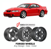 FORGED WHEELS RIMS for FORD MUSTANG SVT COBRA TERMINATOR NEW EDGE 1999 - 2004

Custom forged wheels for Ford Mustang SVT Cobra Terminator New Edge 1999 - 2004. Made-to-order monoblock, 2-piece and 3-piece rims in custom sizes, offsets, colors and finishes with guaranteed fitment.

We manufacture premium quality forged wheels rims for Ford Mustang SVT Cobra Terminator New Edge 1999 - 2004 in any design, size, color.

THIS WHEEL DESIGN CAN BE CUSTOM-MADE FOR YOUR CAR IN ANY SIZE AND COLOR OPTIONS
Available in