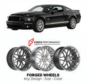 FORGED WHEELS RIMS for FORD MUSTANG SHELBY GT500KR S197 2005 - 2014

Custom forged wheels for Ford Mustang Shelby GT500KR S197 2005 - 2014. Made-to-order monoblock, 2-piece and 3-piece rims in custom sizes, offsets, colors and finishes with guaranteed fitment.

We manufacture premium quality forged wheels rims for Ford Mustang Shelby GT500KR S197 2005 - 2014 in any design, size, color.

THIS WHEEL DESIGN CAN BE CUSTOM-MADE FOR YOUR CAR IN ANY SIZE AND COLOR OPTIONS
Available in monoblock, 2-piece, 3-piece, 