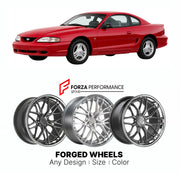 FORGED WHEELS RIMS for FORD MUSTANG V6 SN95 1994 - 1998

Custom forged wheels for Ford Mustang V6 SN95 1994 - 1998. Made-to-order monoblock, 2-piece and 3-piece rims in custom sizes, offsets, colors and finishes with guaranteed fitment.

We manufacture premium quality forged wheels rims for Ford Mustang V6 SN95 1994 - 1998 in any design, size, color.

THIS WHEEL DESIGN CAN BE CUSTOM-MADE FOR YOUR CAR IN ANY SIZE AND COLOR OPTIONS
Available in monoblock, 2-piece, 3-piece, duoblock, beadlock
3D wheel renderin