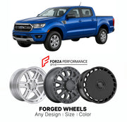 FORGED WHEELS RIMS for FORD RANGER XLT T6 NORTH AMERICA 2019+

Custom forged wheels for Ford Ranger XLT T6 North America 2019+. Made-to-order monoblock, 2-piece and 3-piece rims in custom sizes, offsets, colors and finishes with guaranteed fitment.

We manufacture premium quality forged wheels rims for Ford Ranger XLT T6 North America 2019+ in any design, size, color.

THIS WHEEL DESIGN CAN BE CUSTOM-MADE FOR YOUR CAR IN ANY SIZE AND COLOR OPTIONS
Available in monoblock, 2-piece, 3-piece, duoblock, beadlock