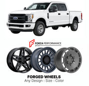 FORGED WHEELS RIMS for FORD SUPER DUTY 2017 - 2022

Custom forged wheels for Ford Super Duty 2017 - 2022. Made-to-order monoblock, 2-piece and 3-piece rims in custom sizes, offsets, colors and finishes with guaranteed fitment.

We manufacture premium quality forged wheels rims for Ford Super Duty 2017 - 2022 in any design, size, color.

THIS WHEEL DESIGN CAN BE CUSTOM-MADE FOR YOUR CAR IN ANY SIZE AND COLOR OPTIONS
Available in monoblock, 2-piece, 3-piece, duoblock, beadlock
3D wheel renderings are provided