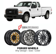 FORGED WHEELS RIMS for FORD SUPER DUTY F-250 XL 2008+

Custom forged wheels for Ford Super Duty F-250 XL 2008+. Made-to-order monoblock, 2-piece and 3-piece rims in custom sizes, offsets, colors and finishes with guaranteed fitment.

We manufacture premium quality forged wheels rims for Ford Super Duty F-250 XL 2008+ in any design, size, color.

THIS WHEEL DESIGN CAN BE CUSTOM-MADE FOR YOUR CAR IN ANY SIZE AND COLOR OPTIONS
Available in monoblock, 2-piece, 3-piece, duoblock, beadlock
3D wheel renderings are