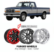 FORGED WHEELS RIMS for FORD SUPER DUTY F-350 OBS 1992 - 2007

Custom forged wheels for Ford Super Duty F-350 OBS 1992 - 2007. Made-to-order monoblock, 2-piece and 3-piece rims in custom sizes, offsets, colors and finishes with guaranteed fitment.

We manufacture premium quality forged wheels rims for Ford Super Duty F-350 OBS 1992 - 2007 in any design, size, color.

THIS WHEEL DESIGN CAN BE CUSTOM-MADE FOR YOUR CAR IN ANY SIZE AND COLOR OPTIONS
Available in monoblock, 2-piece, 3-piece, duoblock, beadlock
3D