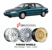 FORGED WHEELS RIMS for FORD TAURUS 1990 - 1995

Custom forged wheels for Ford Taurus 1990 - 1995. Made-to-order monoblock, 2-piece and 3-piece rims in custom sizes, offsets, colors and finishes with guaranteed fitment.

We manufacture premium quality forged wheels rims for Ford Taurus 1990 - 1995 in any design, size, color.

THIS WHEEL DESIGN CAN BE CUSTOM-MADE FOR YOUR CAR IN ANY SIZE AND COLOR OPTIONS
Available in monoblock, 2-piece, 3-piece, duoblock, beadlock
3D wheel renderings are provided according t