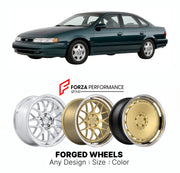 FORGED WHEELS RIMS for FORD TAURUS SHO 1990 - 1991

Custom forged wheels for Ford Taurus SHO 1990 - 1991. Made-to-order monoblock, 2-piece and 3-piece rims in custom sizes, offsets, colors and finishes with guaranteed fitment.

We manufacture premium quality forged wheels rims for Ford Taurus SHO 1990 - 1991 in any design, size, color.

THIS WHEEL DESIGN CAN BE CUSTOM-MADE FOR YOUR CAR IN ANY SIZE AND COLOR OPTIONS
Available in monoblock, 2-piece, 3-piece, duoblock, beadlock
3D wheel renderings are provided